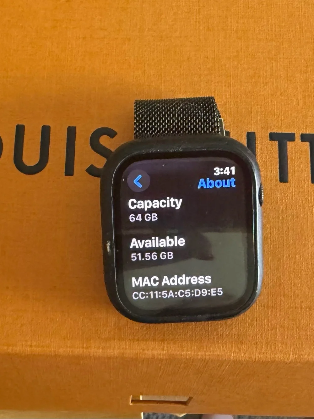 Black Apple Watch Series 9, 45mm with GPS Black Loop Band 140-190 mm wrist